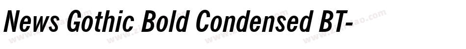 News Gothic Bold Condensed BT字体转换